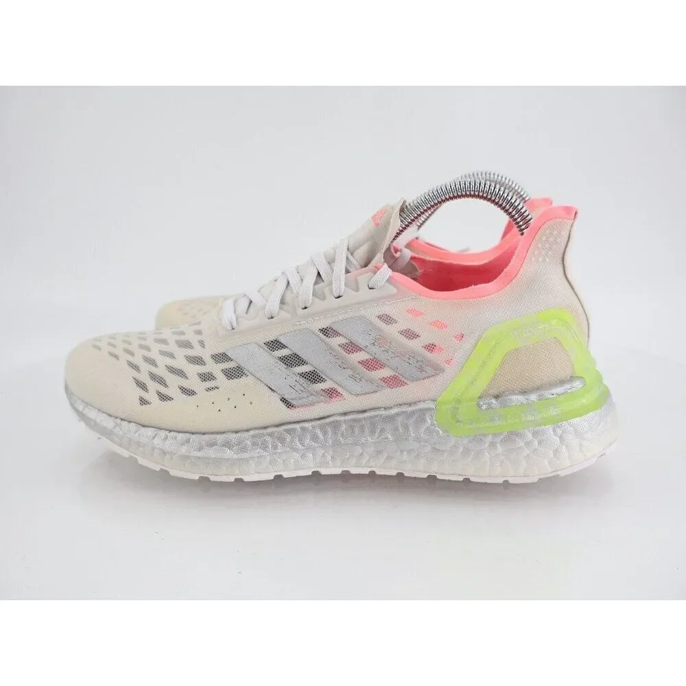 Adidas Ultraboost PB Running Shoes Women 7.5 Grey Silver White Continental Sole